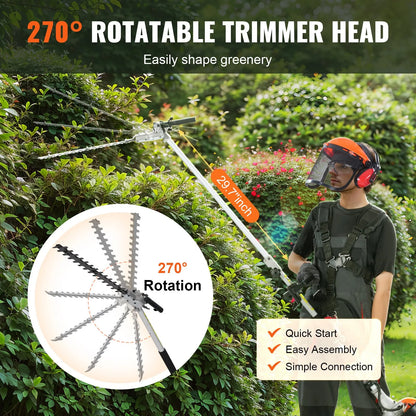 High-Powered Brush Weed Cutter Saw Hedge Trimmer 52CC 5 in 1