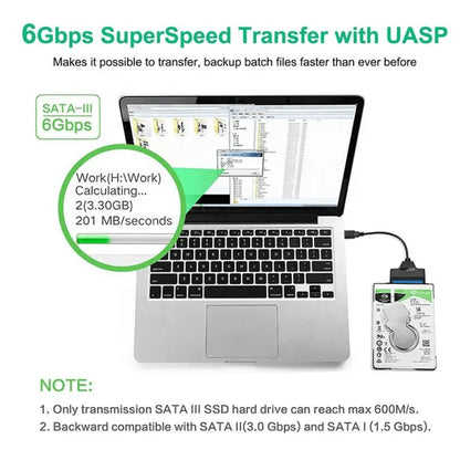 USB 3.0 to SATA Adapter Cable 2.5 Inch 5Gbps 22 Pin