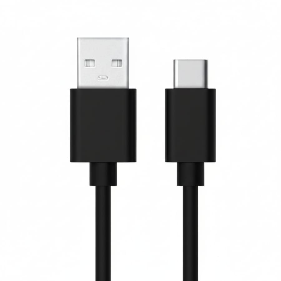 USB-A to USB-C Charger Cable for Nokia Phones (Black) 1m