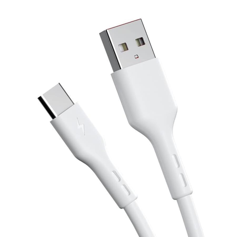 USB-A to USB-C Charger Cable for TCL Phones (White) 1m
