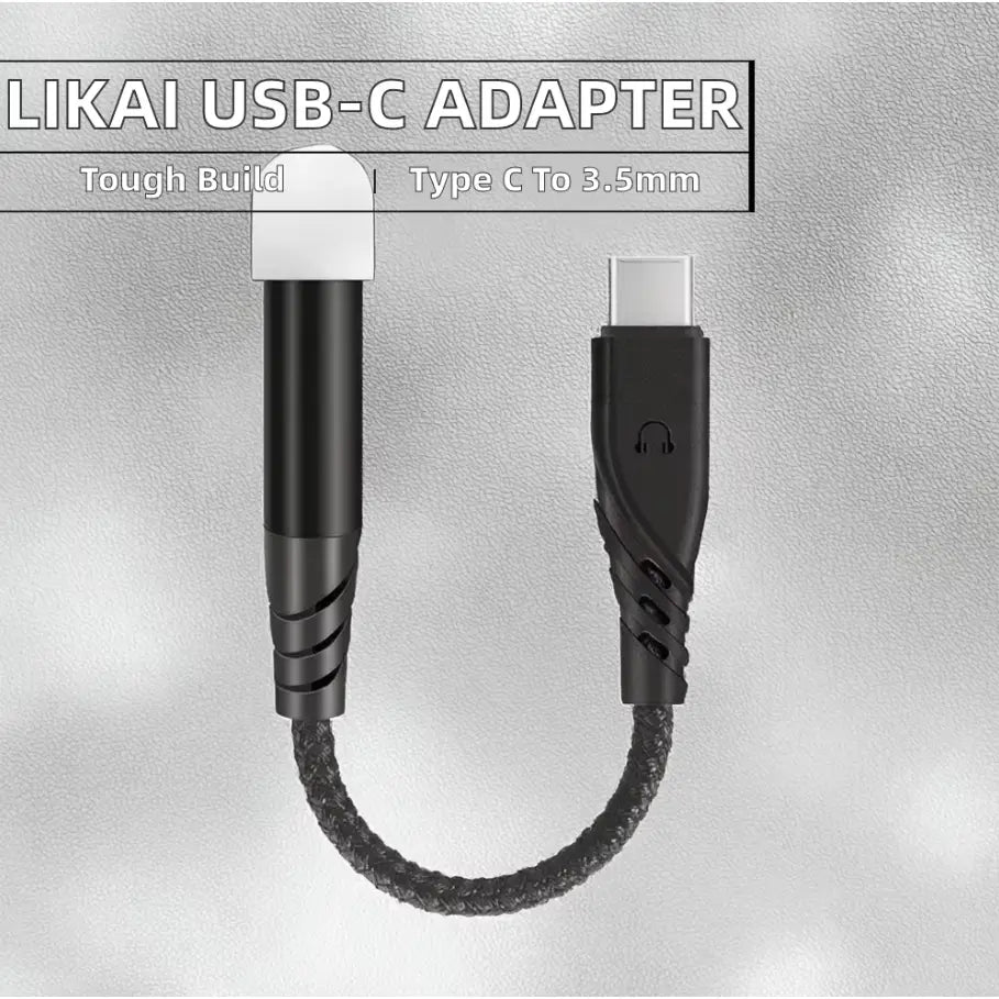 USB-C to 3.5mm Headphone Adapter | Type-C AUX Audio Dongle for Smartphones & Tablets