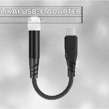 USB-C to 3.5mm Headphone Adapter | Type-C AUX Audio Dongle for Smartphones & Tablets