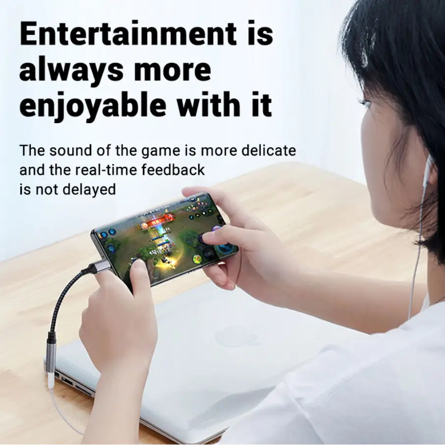 USB-C to 3.5mm Headphone Jack Audio Adapter with DAC for Android, iPad & USB-C Devices