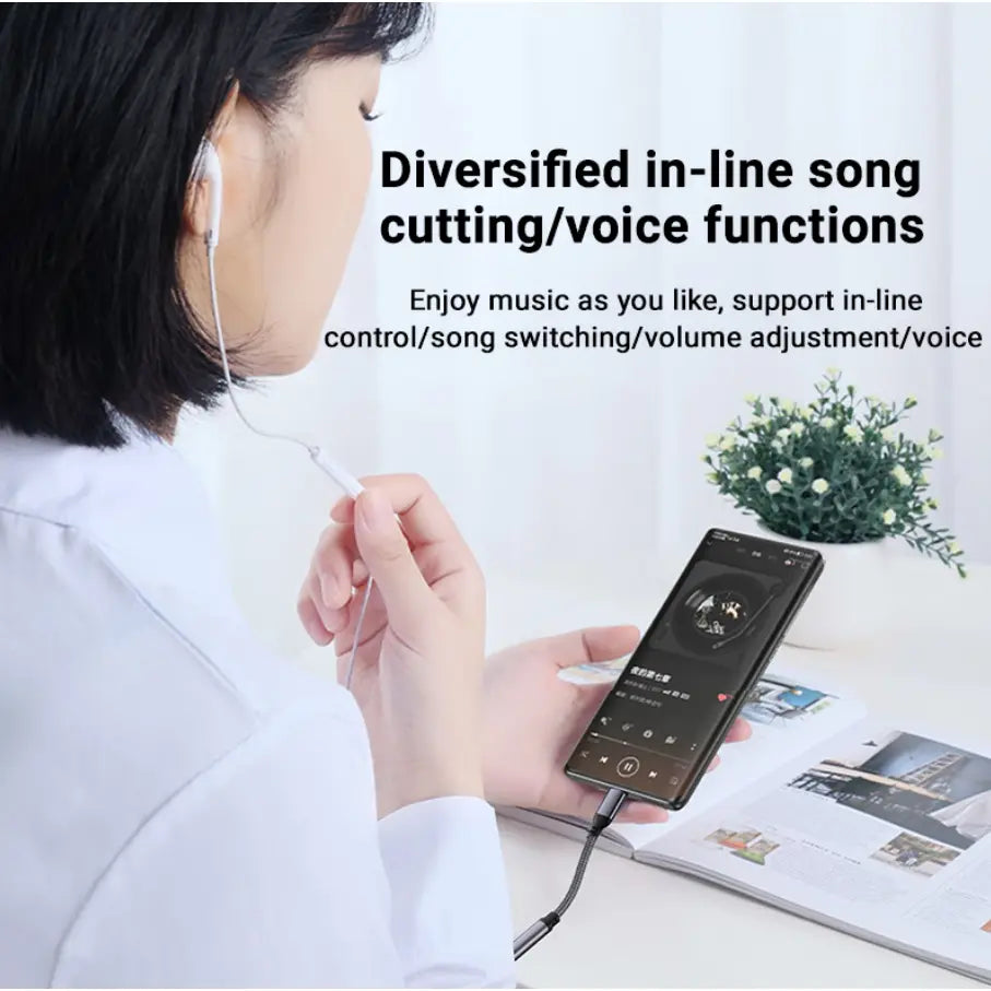 USB-C to 3.5mm Headphone Jack Audio Adapter with DAC for Android, iPad & USB-C Devices