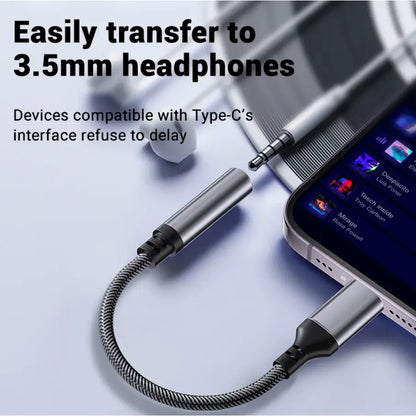 USB-C to 3.5mm Headphone Jack Audio Adapter with DAC for Android, iPad & USB-C Devices