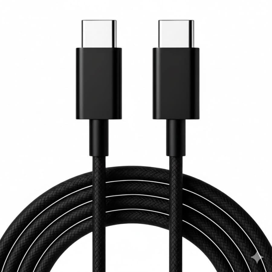 USB-C to USB-C Charger Cable for OnePlus Phones (Black) 1m