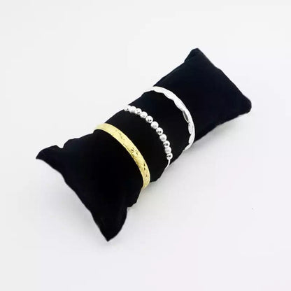 Velvet Display Cushion (Black & Grey)