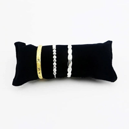 Velvet Display Cushion (Black & Grey)