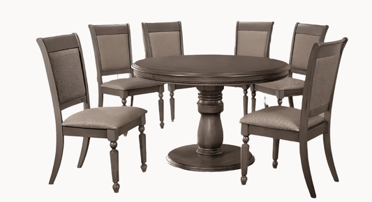 Venice Dining Suite 6 Seater - Bright Grey at online8 furniture store Auckland