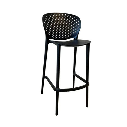 Verona Indoor/Outdoor Barstool - Black at online8 furniture store Auckland