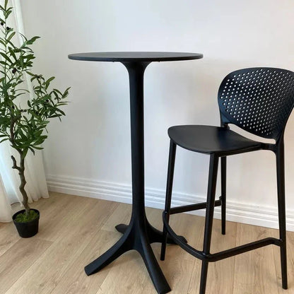 Verona Indoor/Outdoor Barstool - Black at online8 furniture store Auckland