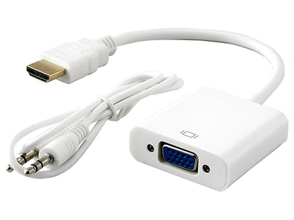 HDMI to VGA Cable Adapter with Audio Cable