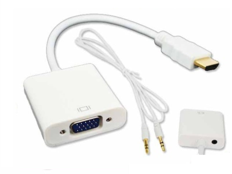 HDMI to VGA Cable Adapter with Audio Cable