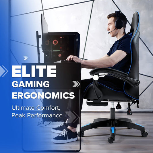 Gaming Office Chair Headrest, Lumbar Support and Footrest