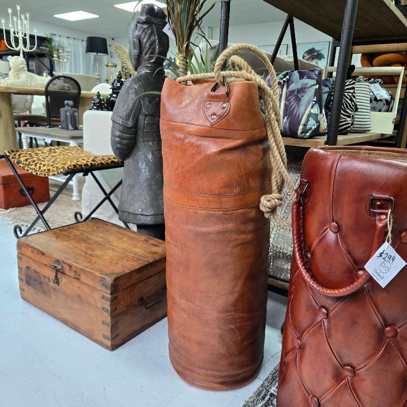 Vintage boxing Punching bag at online8 furniture store Auckland