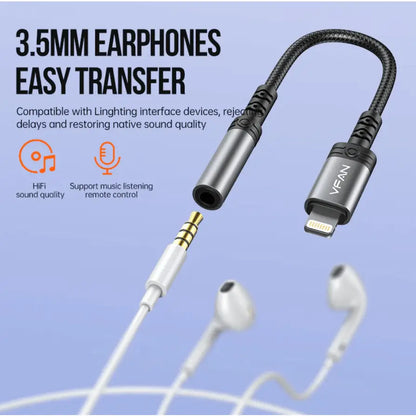 Vipfan Lightning to 3.5mm Audio Jack Adaptor
