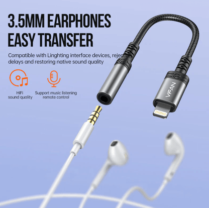 Vipfan Lightning to 3.5mm Audio Jack Adaptor