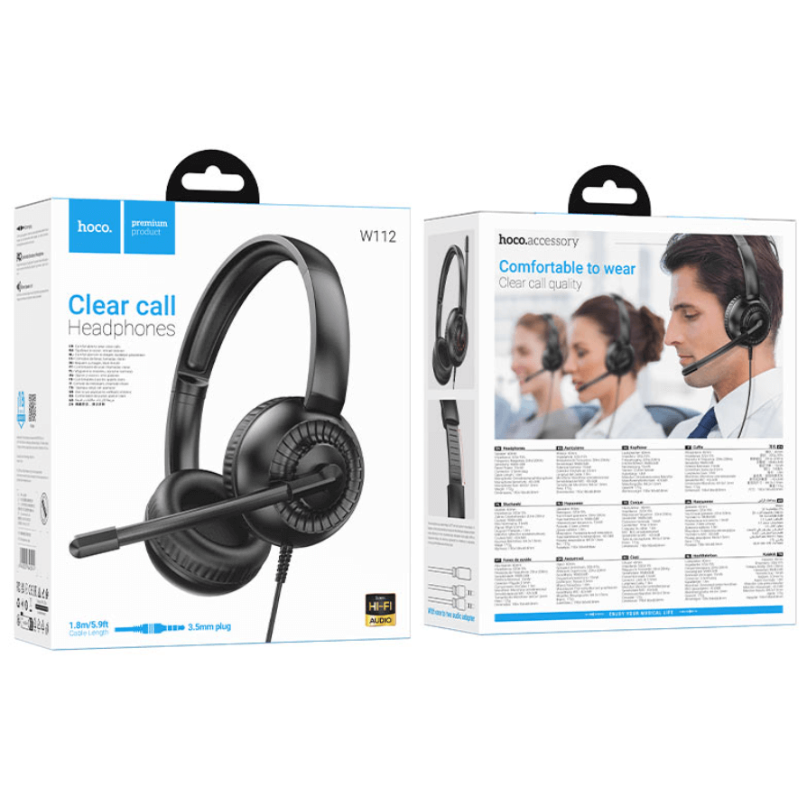 W112 Pure Wired Call Center Headset 3.5mm USB-A NZ