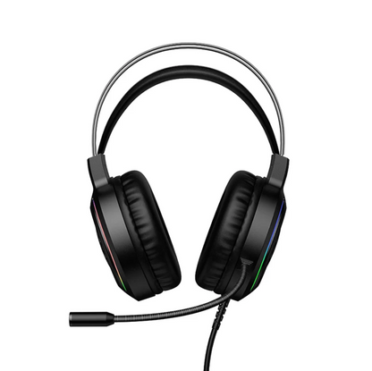 Wired Gaming Headset with 50mm Drivers, Mic & Tri-Color LED (W117)
