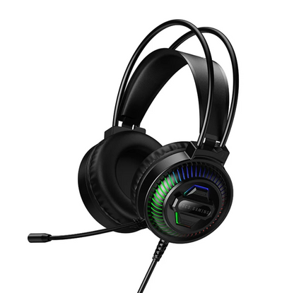 Lightweight Wired Gaming Headset with 40mm Drivers, Mic & LED (W118)