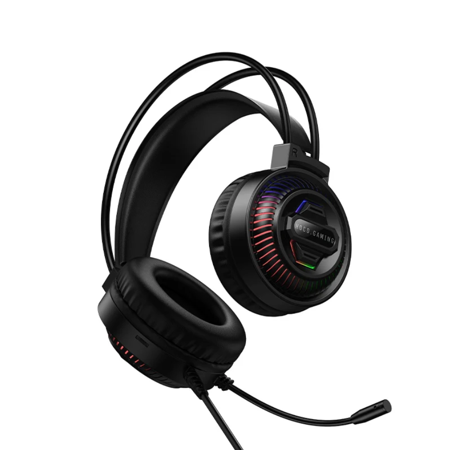 Lightweight Wired Gaming Headset with 40mm Drivers, Mic & LED (W118)