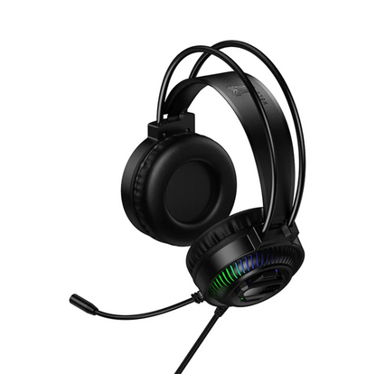 Lightweight Wired Gaming Headset with 40mm Drivers, Mic & LED (W118)