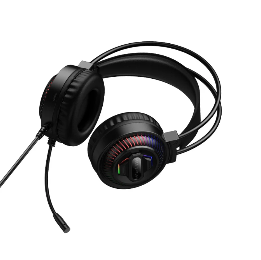 Lightweight Wired Gaming Headset with 40mm Drivers, Mic & LED (W118)