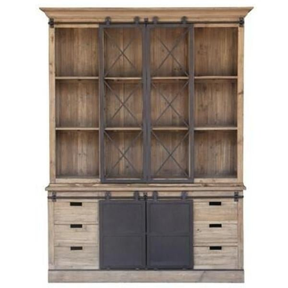 Wall Unit with Sliding Barn Doors at online8 furniture store Auckland