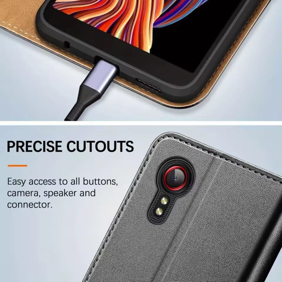 Wallet Case for Samsung Galaxy Xcover Pro (Black)