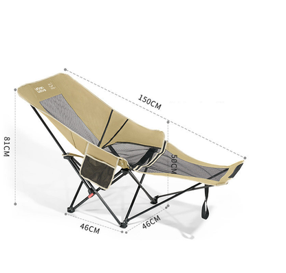 URBAN WAVE Breathable Mesh Reclining Camp Chair with Footrest YQ13510