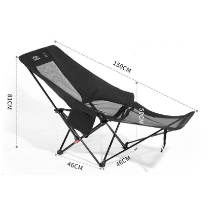URBAN WAVE Breathable Mesh Reclining Camp Chair with Footrest YQ13510