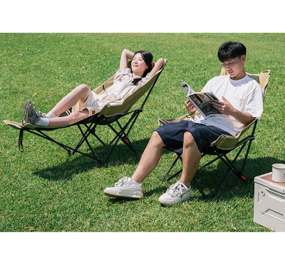 URBAN WAVE Breathable Mesh Reclining Camp Chair with Footrest YQ13510