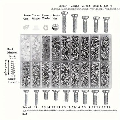 Watch, Sunglasses & Electronics Screw Set x 1,000