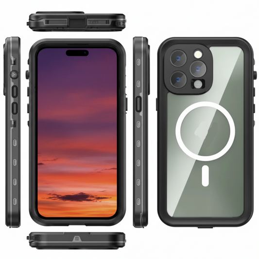 Waterproof & Shockproof Case for iPhone 16 Pro Max – Clear Protective Cover