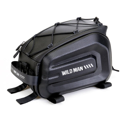 WILD MAN 4L Bike Seat Bag Waterproof Bicycle Tail Bag Hard Shell Bike Saddlebags for Bicycle