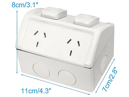 Double Power Point - Weatherproof 15 Amp