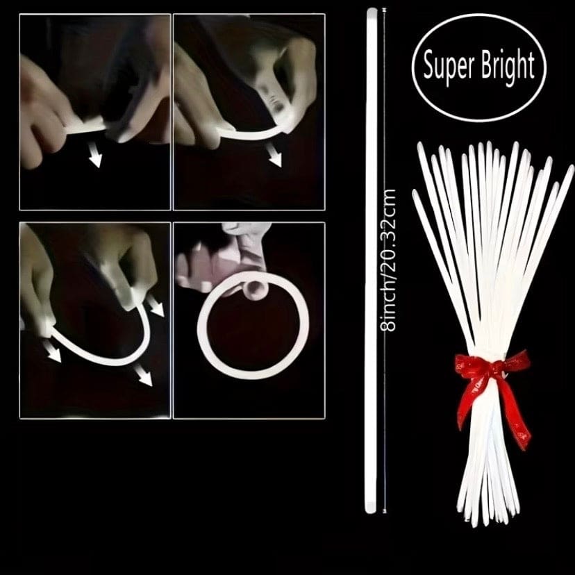 White Glow Sticks (Pack of 48)