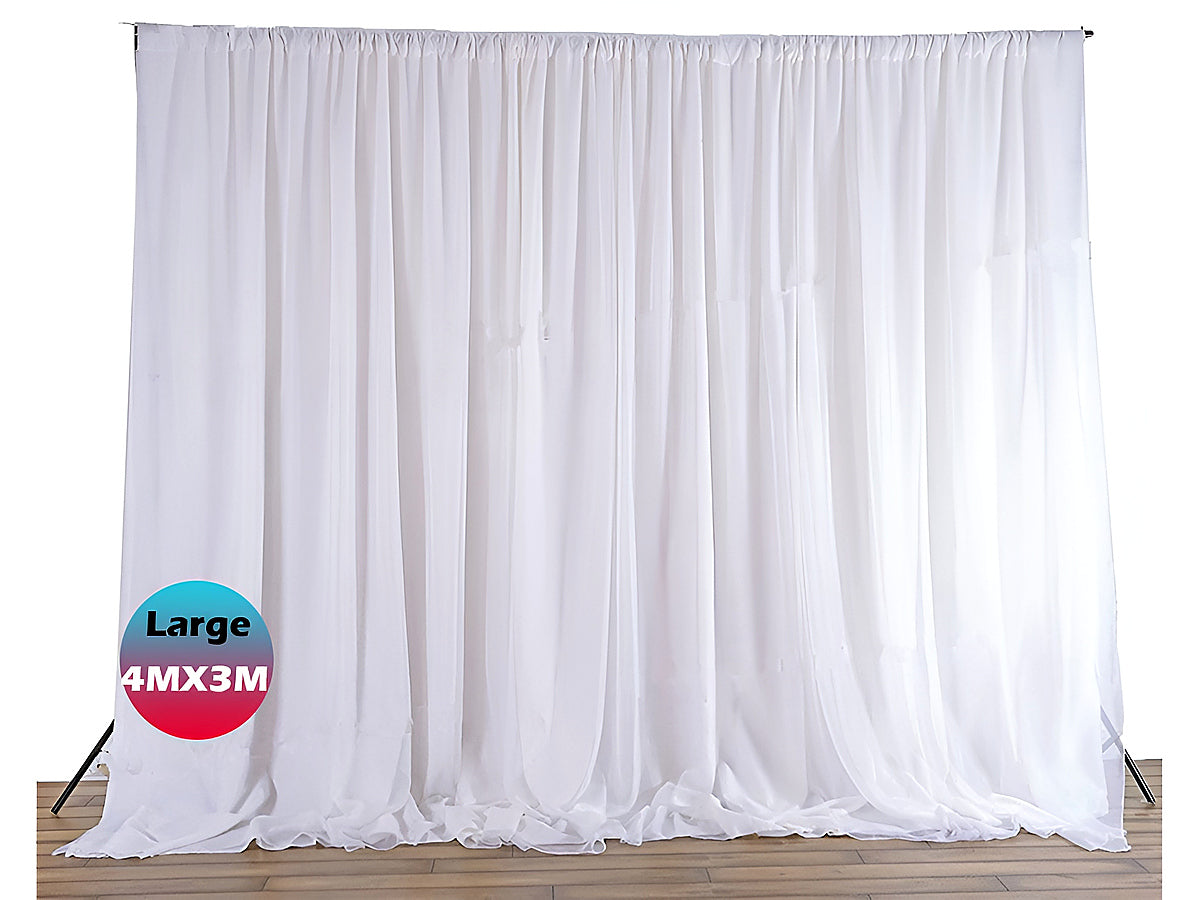 White Wedding Backdrop Curtain