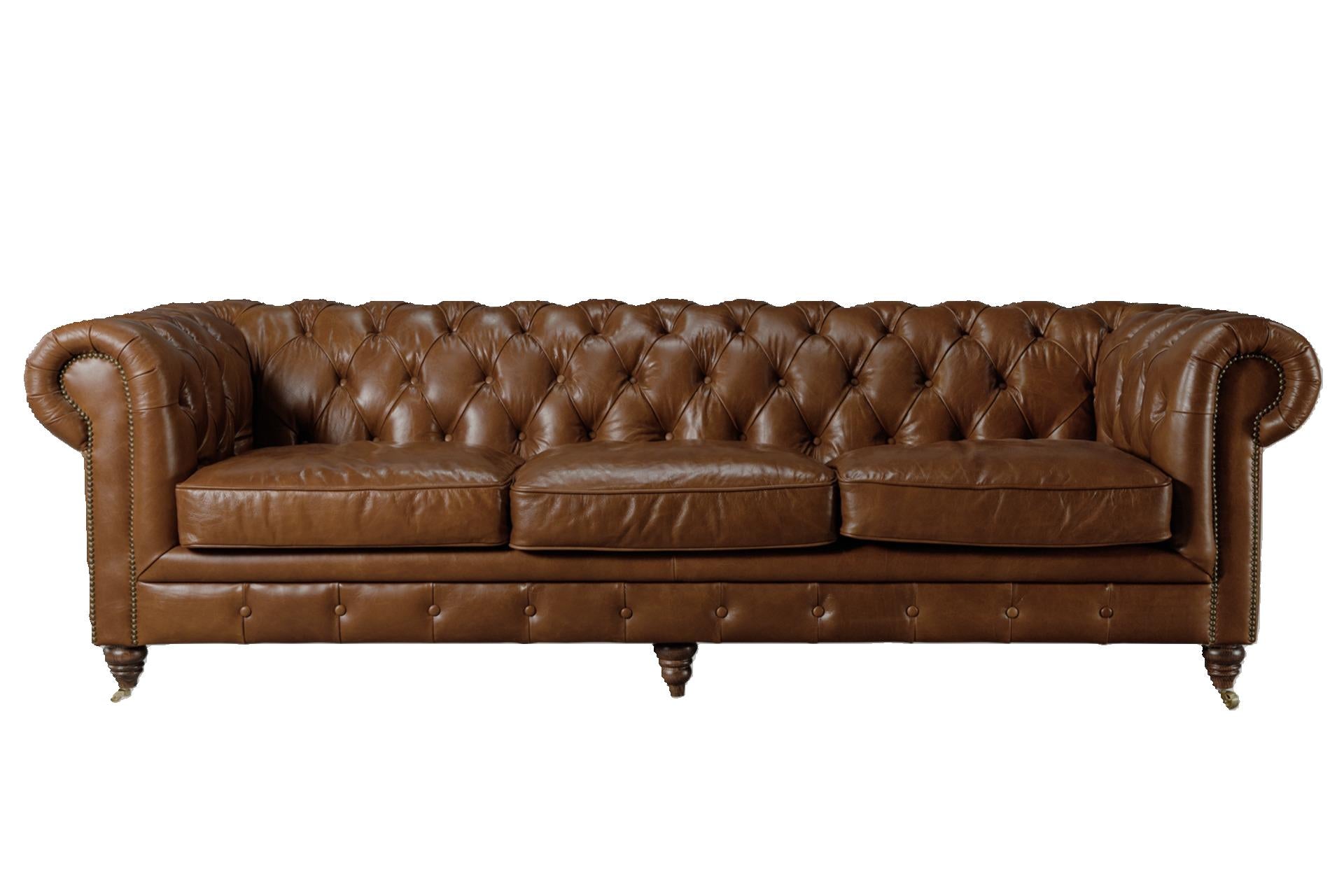 Windsor 3.5 Seater Aged Leather Chesterfield Sofa at online8 furniture store Auckland