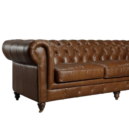 Windsor 3.5 Seater Aged Leather Chesterfield Sofa at online8 furniture store Auckland