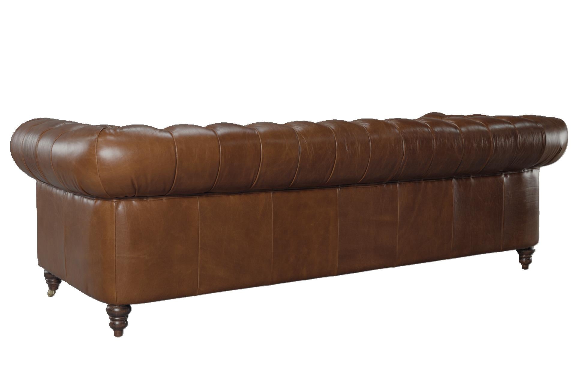 Windsor 3.5 Seater Aged Leather Chesterfield Sofa at online8 furniture store Auckland