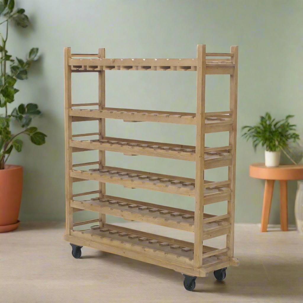 Wine Rack on Wheels | Display Unit at online8 furniture store Auckland