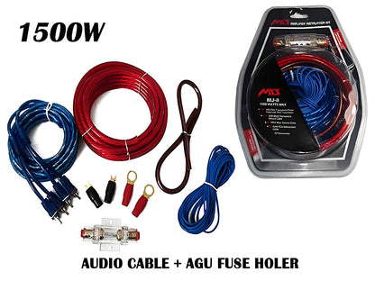 1500W Car Audio Subwoofer Car AMP Wiring Kit Cable Fuse Holder Wire Cable