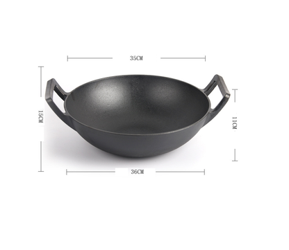 Cast Iron Wok Pan 36CM