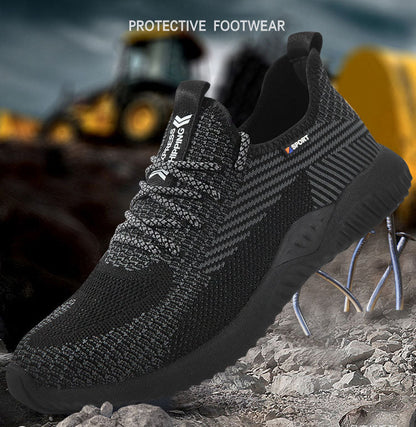Summer Steel Cap Safety Sneakers Puncture Resistant Lightweight Work & Hiking Shoes