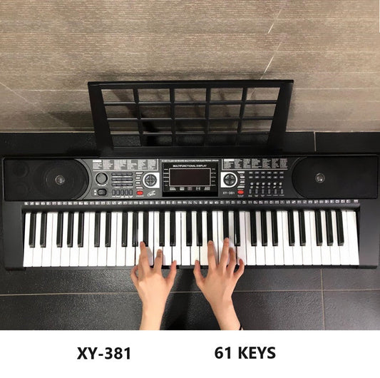 Electronic Organ Keyboard Piano 61-Key Digital Teaching LCD Display MP3 SD