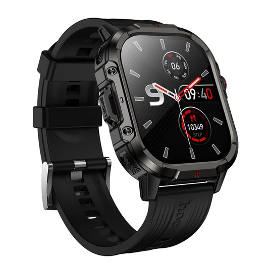 Rugged Outdoor GPS Smartwatch with Bluetooth Calling, 1.95" HD Display (Y45)
