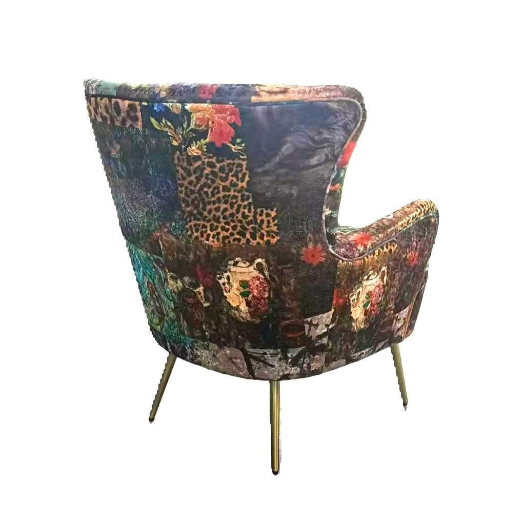 Yorkshire Patchwork Armchair - Leopard at online8 furniture store Auckland
