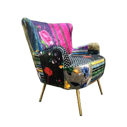 Yorkshire Patchwork Armchair - Pink/Multi at online8 furniture store Auckland