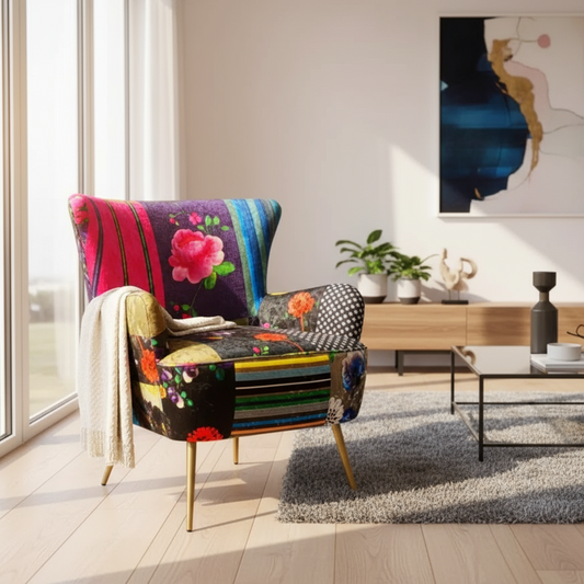 Patchwork Armchair - Pink/Multi